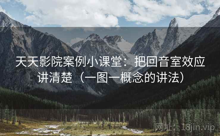 天天影院案例小课堂：把回音室效应讲清楚（一图一概念的讲法）