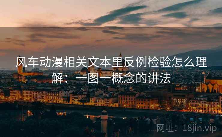 风车动漫相关文本里反例检验怎么理解：一图一概念的讲法