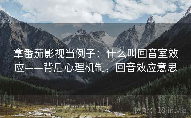拿番茄影视当例子：什么叫回音室效应——背后心理机制，回音效应意思