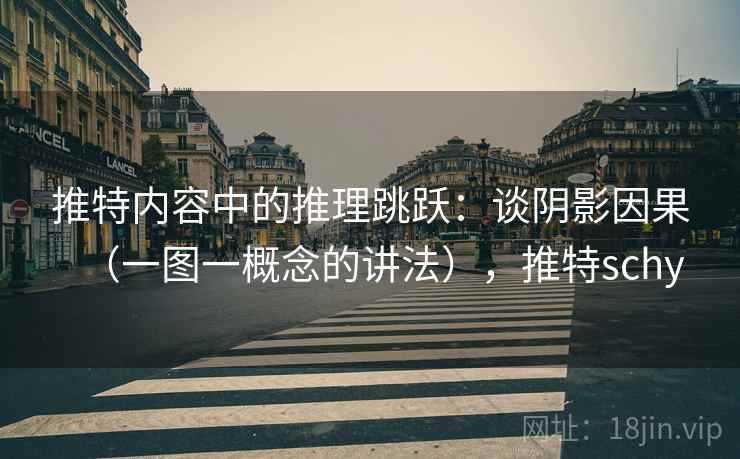 推特内容中的推理跳跃：谈阴影因果（一图一概念的讲法），推特schy