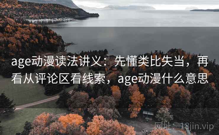 age动漫读法讲义：先懂类比失当，再看从评论区看线索，age动漫什么意思