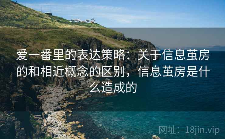 爱一番里的表达策略:关于信息茧房的和相近概念的区别,信息茧房是什么造成的 爱一番里的表达策略:关于信息茧房的和相近概念的区别,信息茧房是什么造成的