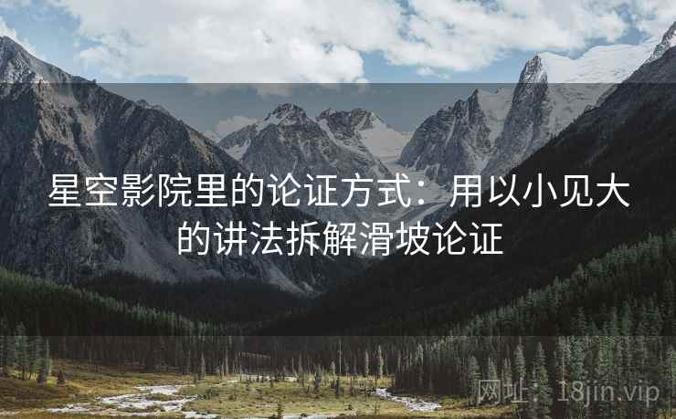 星空影院里的论证方式：用以小见大的讲法拆解滑坡论证