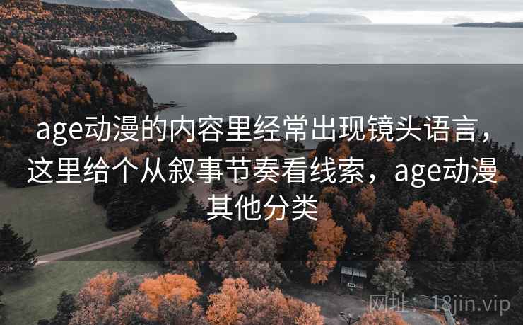age动漫的内容里经常出现镜头语言，这里给个从叙事节奏看线索，age动漫其他分类