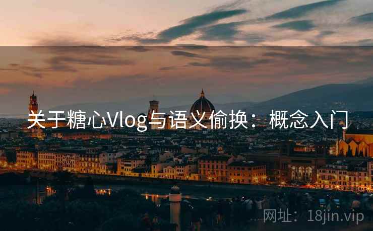 关于糖心Vlog与语义偷换：概念入门
